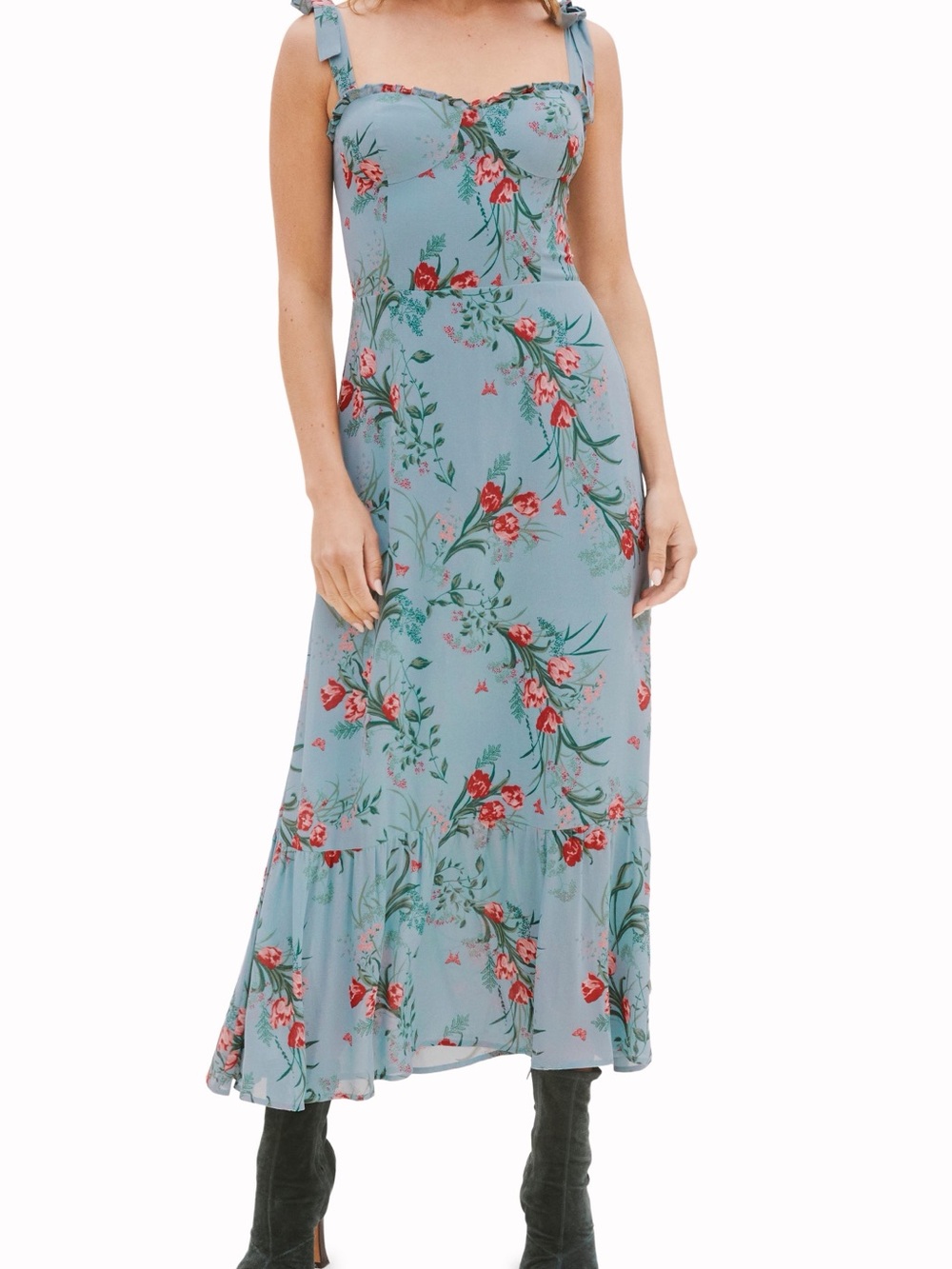 Reformation Nikita Midi Dress in the Leona floral print - Size 4
